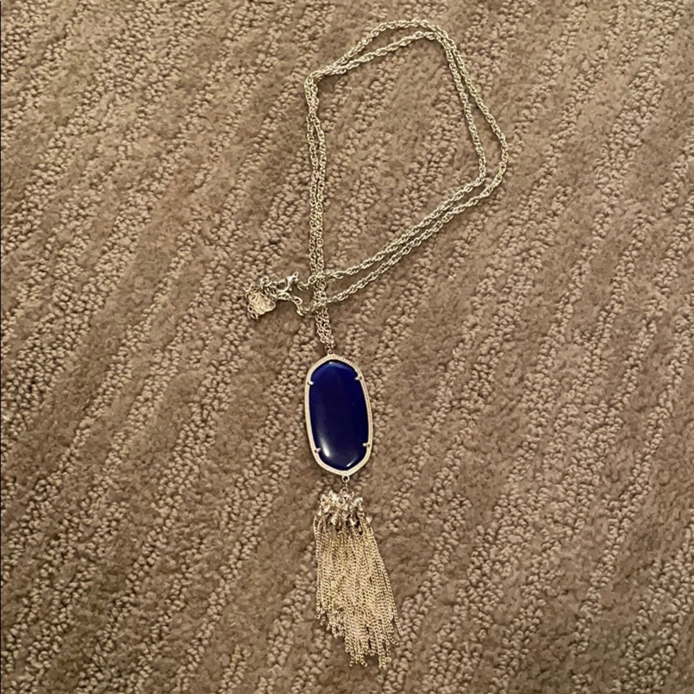 Deep blue stone necklace